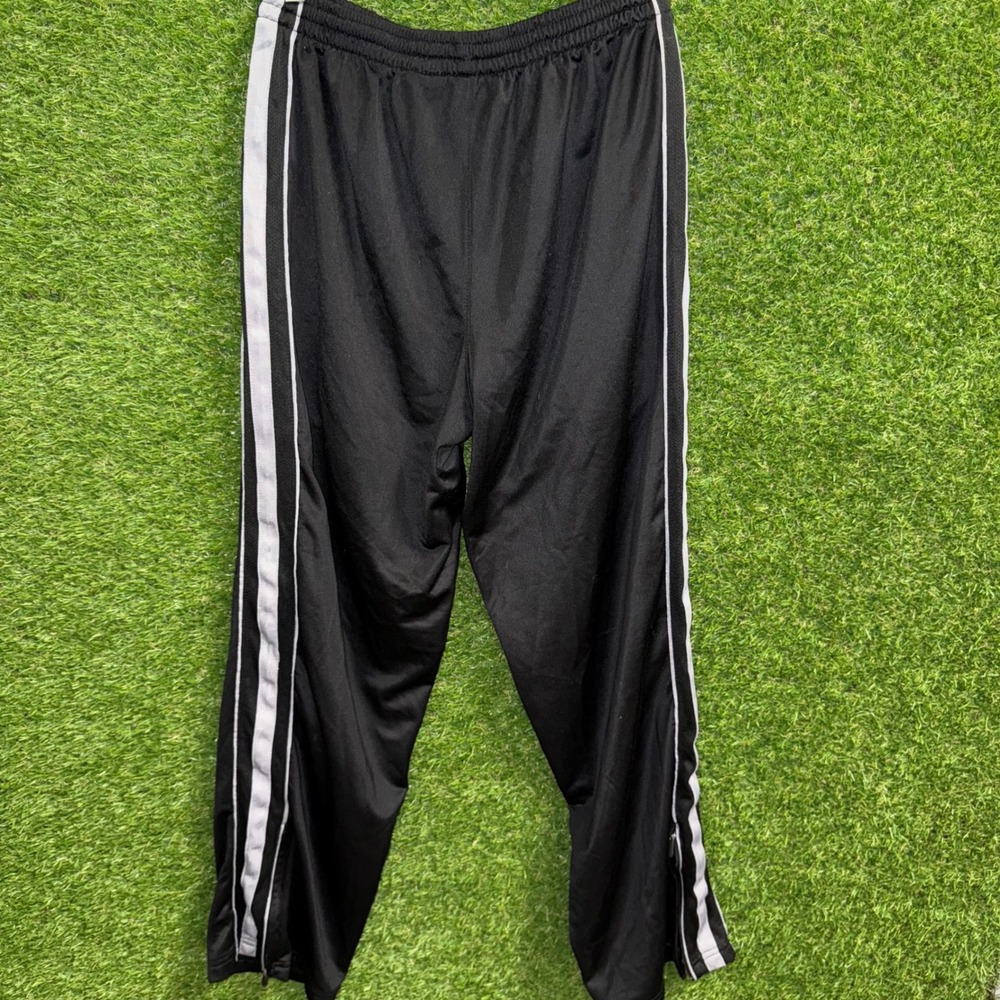 Starter Mens Black Track Pants M (32-34) Side Stripe Athleisure Warm Up‎